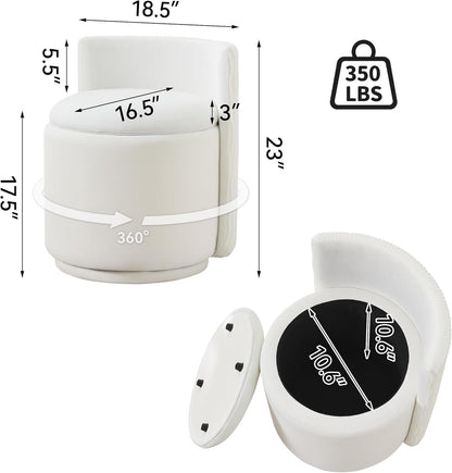 Tabouret Velvet Wave™ avec Rangement Intégré